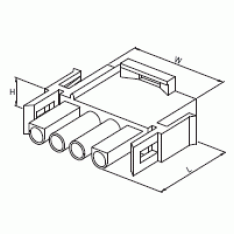 4'LÜ YUVARLAK KONNEKTÖR  ERKEK 